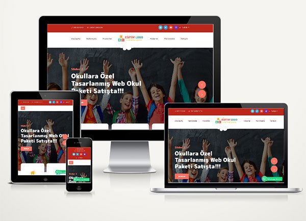 Kreş / Eğitim Kurumu  Web Sitesi Paketi Garten v4.5