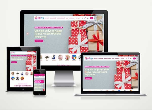 E-Ticaret Hediyelik Eşya Parti Web Paketi Giftshop