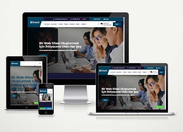 Kurumsal Teknoloji Şirketi Web Paketi Extech