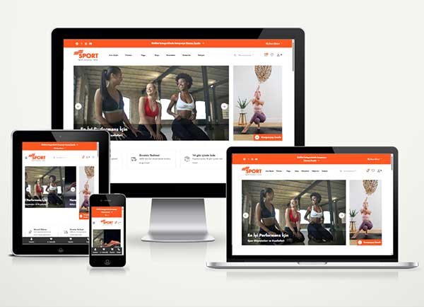 Spor Ekipmanları E-Ticaret Paketi Sport