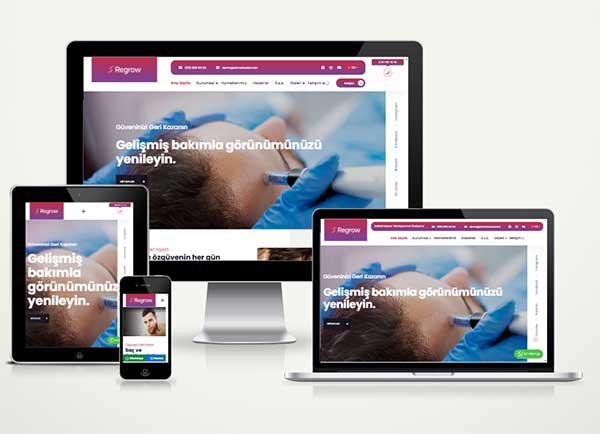 Saç Ekim ve Estetik Web Paketi Regrow