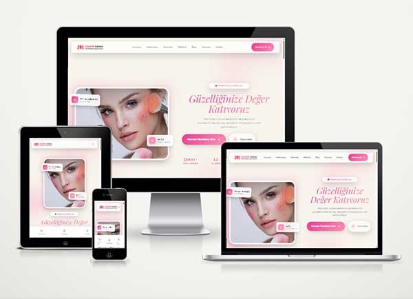 Güzellik Salonu Web Site Paketi Otomasyon